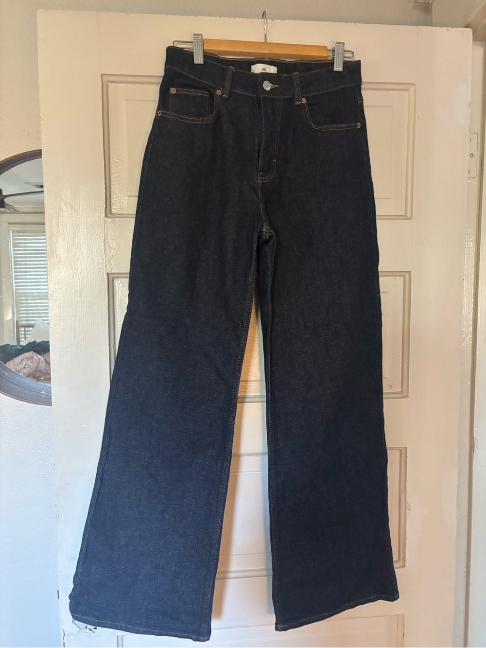 H&M Women's Dark Indigo Wide Leg Jeans